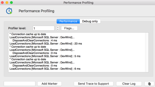 Performance profiling result