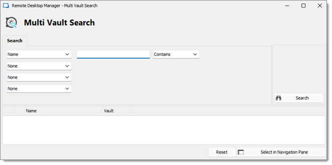 Multi vault Search Window