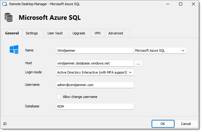 Microsoft SQL Azure avec support A2F