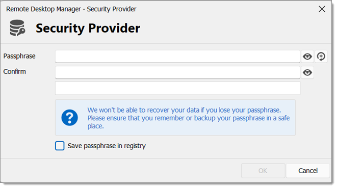 Security Provider - Shared Passphrase