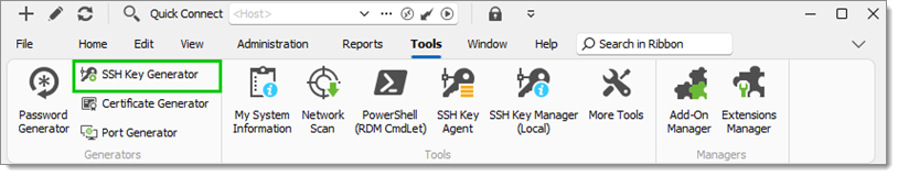 Outils – Générateur de clés SSH