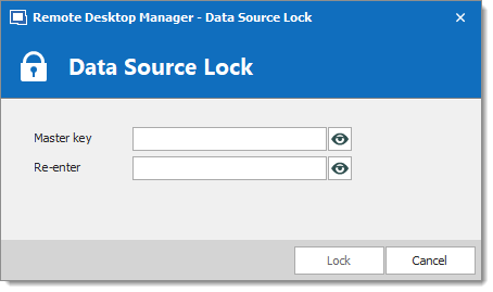 Lock Data Source dialog