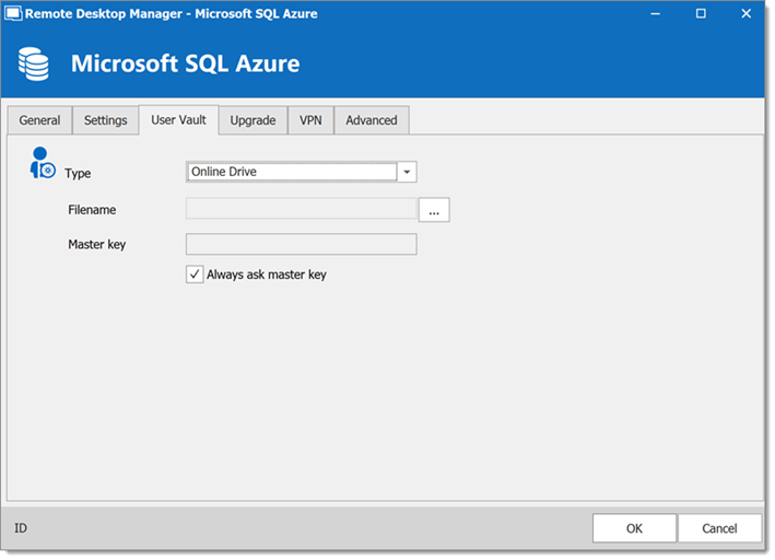Microsoft Azure SQL – Coffre d'utilisateur