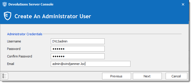 Create An Administrator User