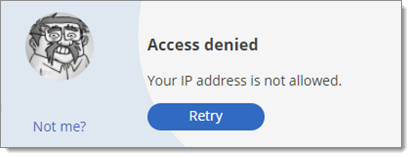 Your IP address is not allowed.
