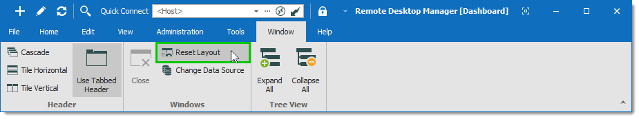 Windows – Reset layout