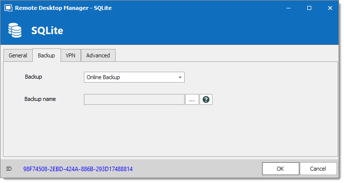 SQLite - Backup Tab