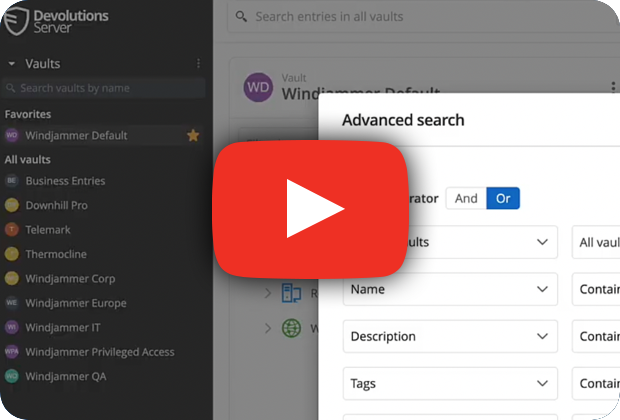 Quick tour DVLS interface