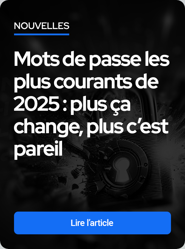 Les mots de passe les plus courants en 2025