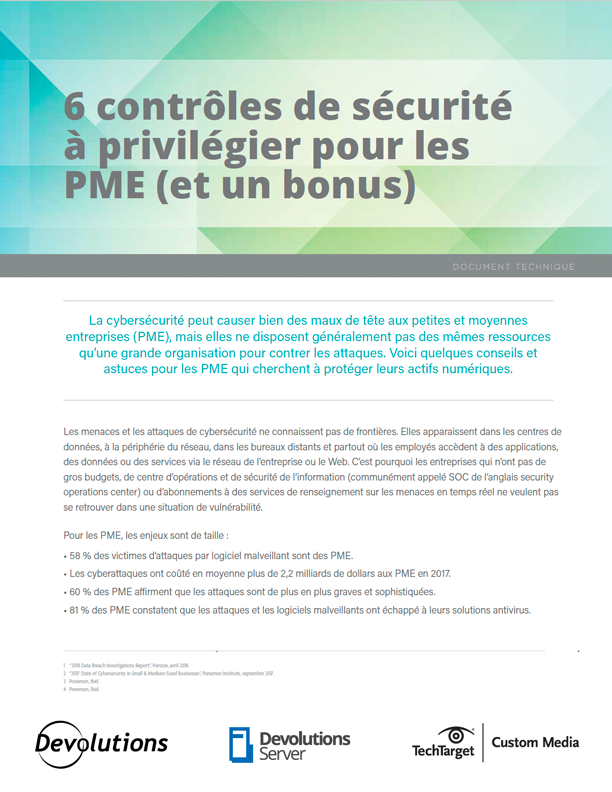 6 contrôles de sécurité à privilégier pour les PME (et un bonus)