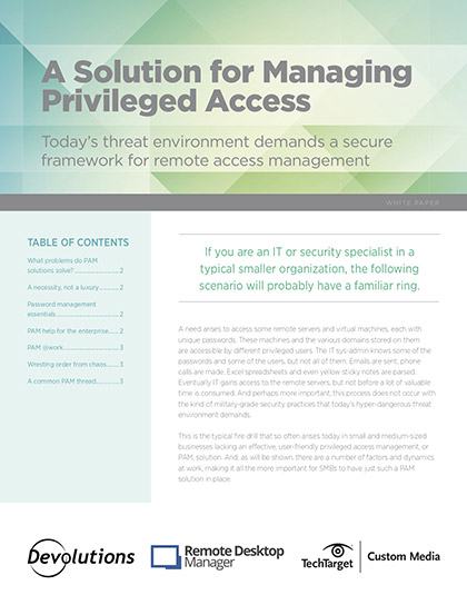 A Solution for Managing Privileged Access