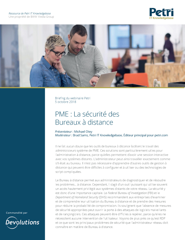 PME : La sécurité des Bureaux à distance