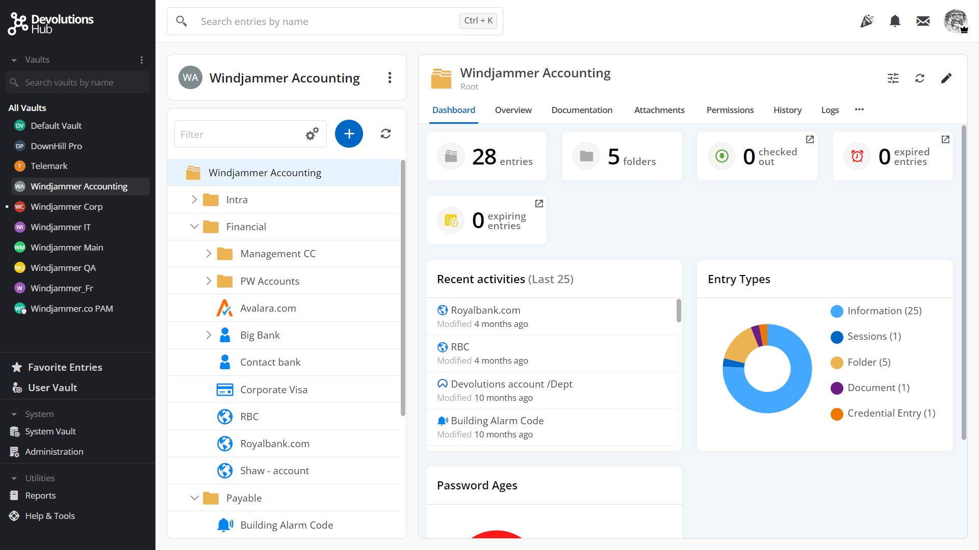 Quickly organize all your passwords and sensitive data