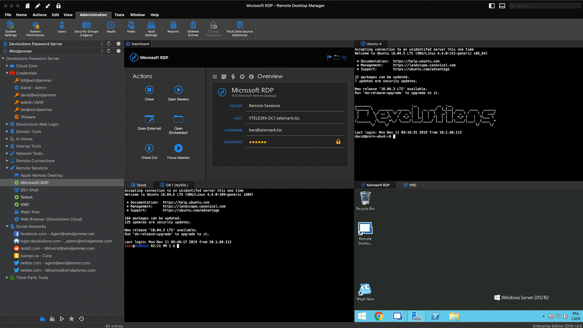 Work with multiple connections at the same time