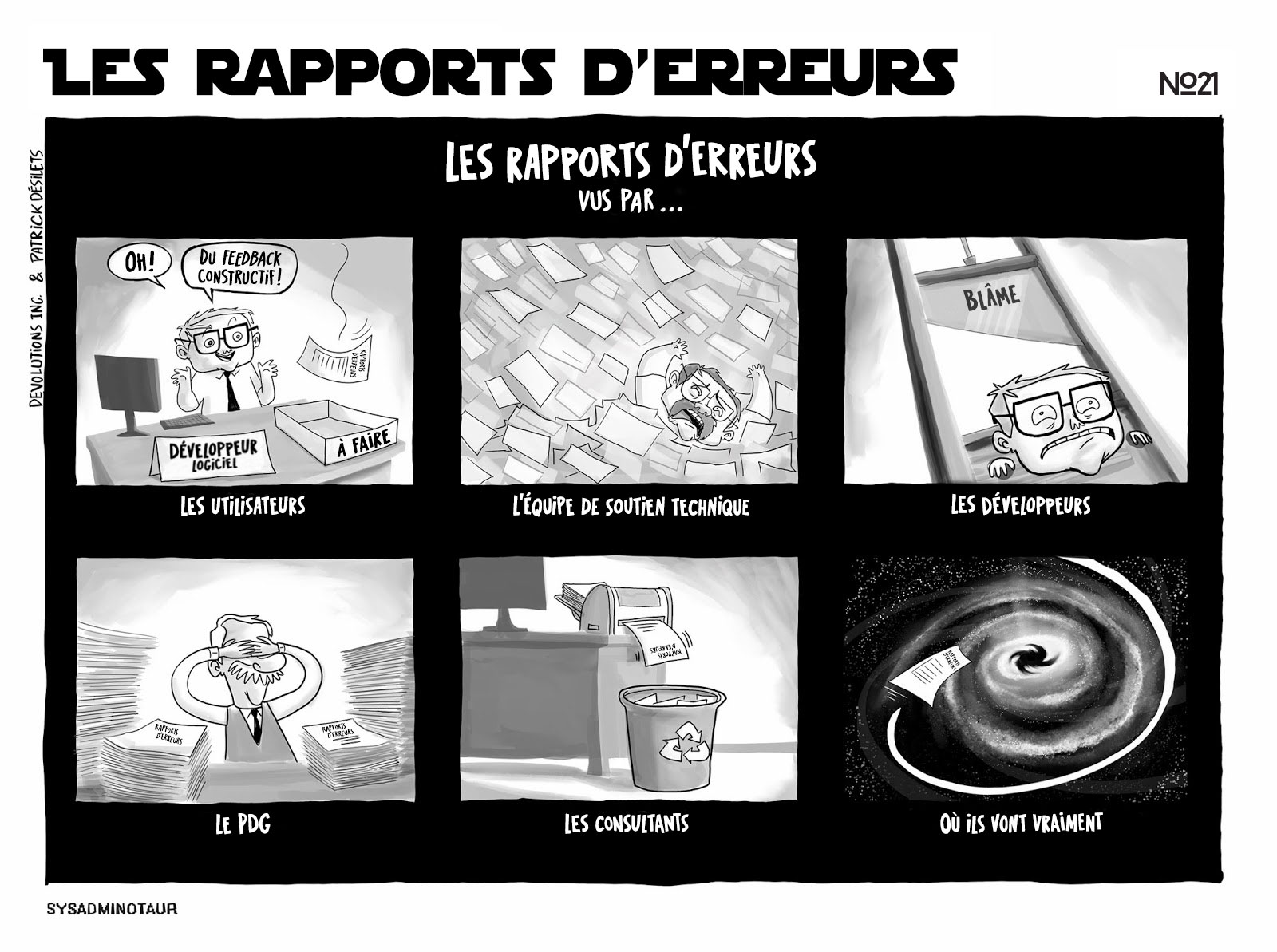 !!Sysadminotaur #21 - Les rapports d’erreurs
