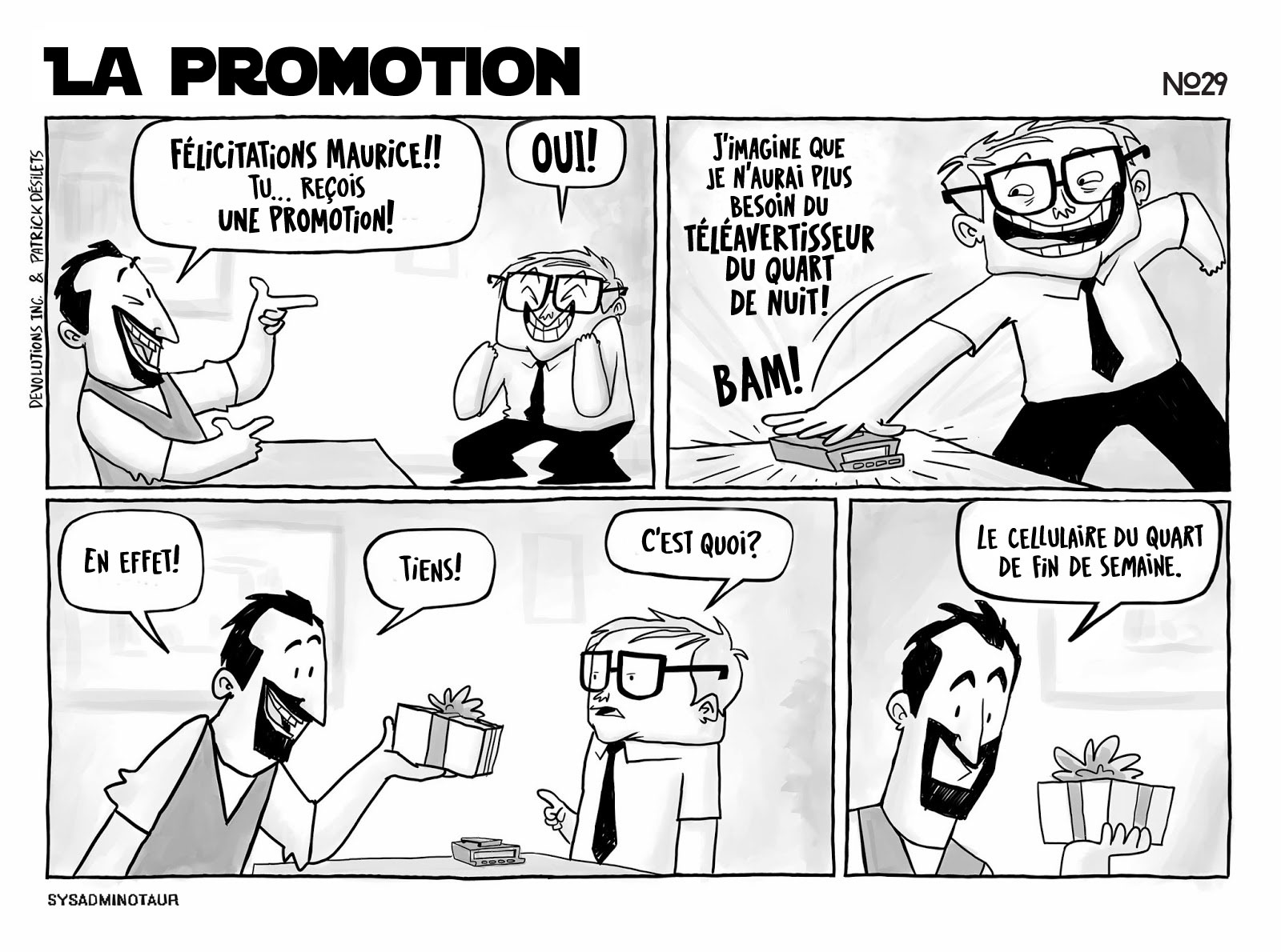 !!Sysadminotaur #29 - La promotion