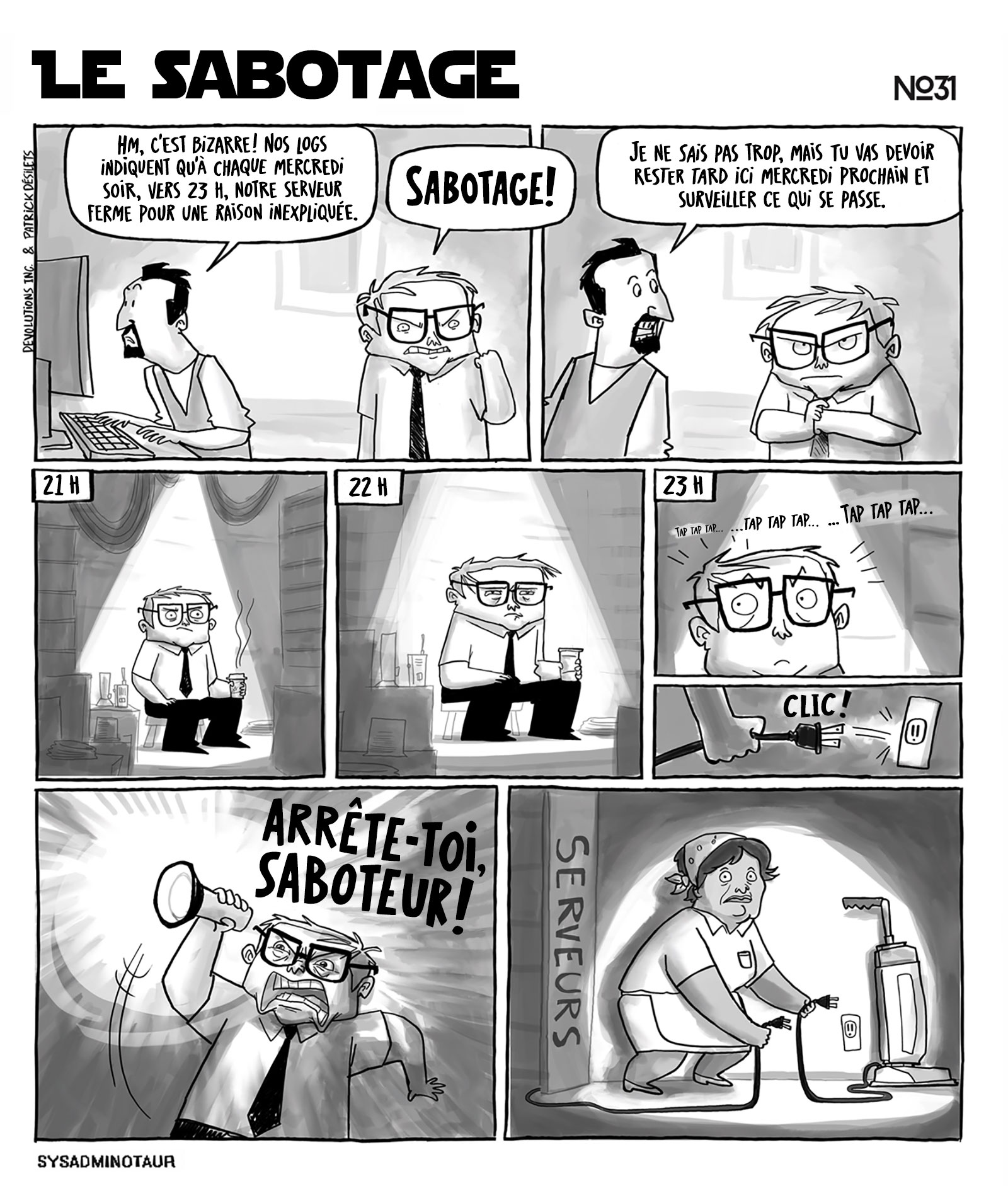 !!Sysadminotaur #31 - Le sabotage