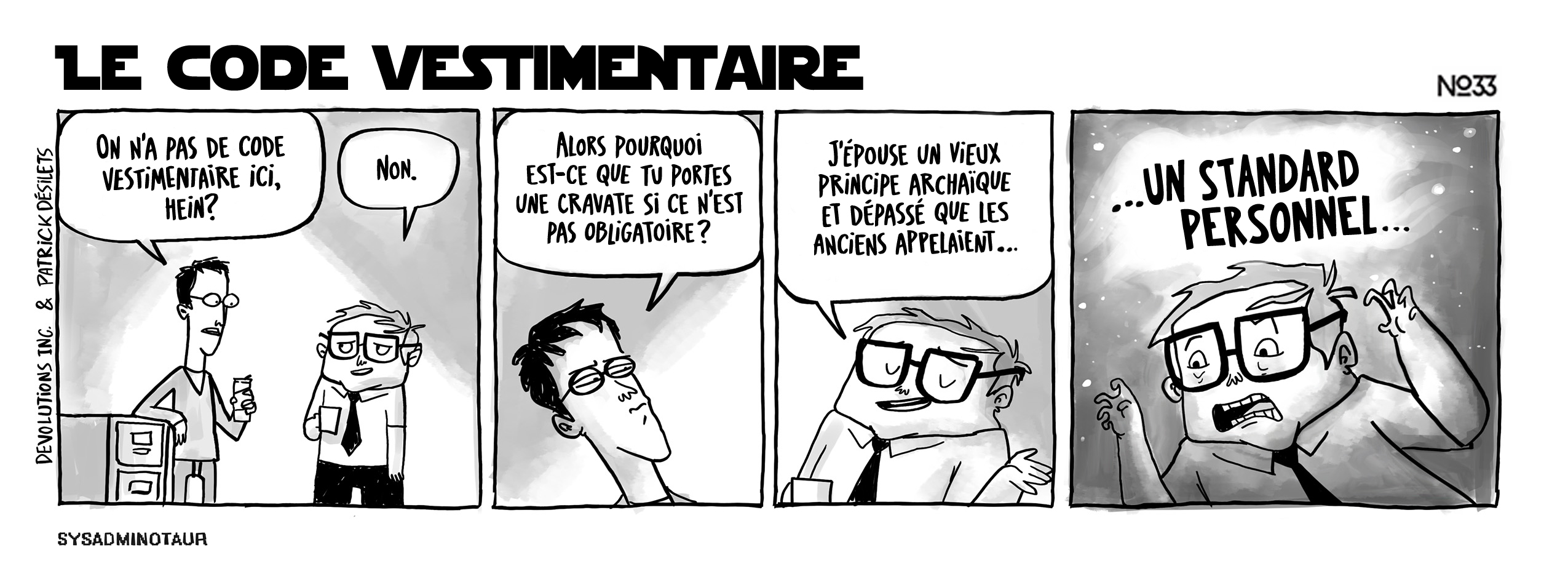 !!Sysadminotaur #33 - Le code vestimentaire