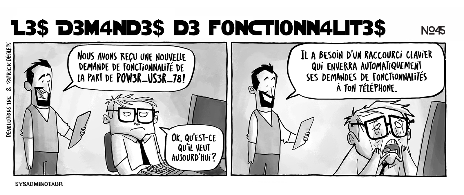 !!Sysadminotaur #45 - L3$ D3m4nd3$ d3 f0ncti0nn4lit3$