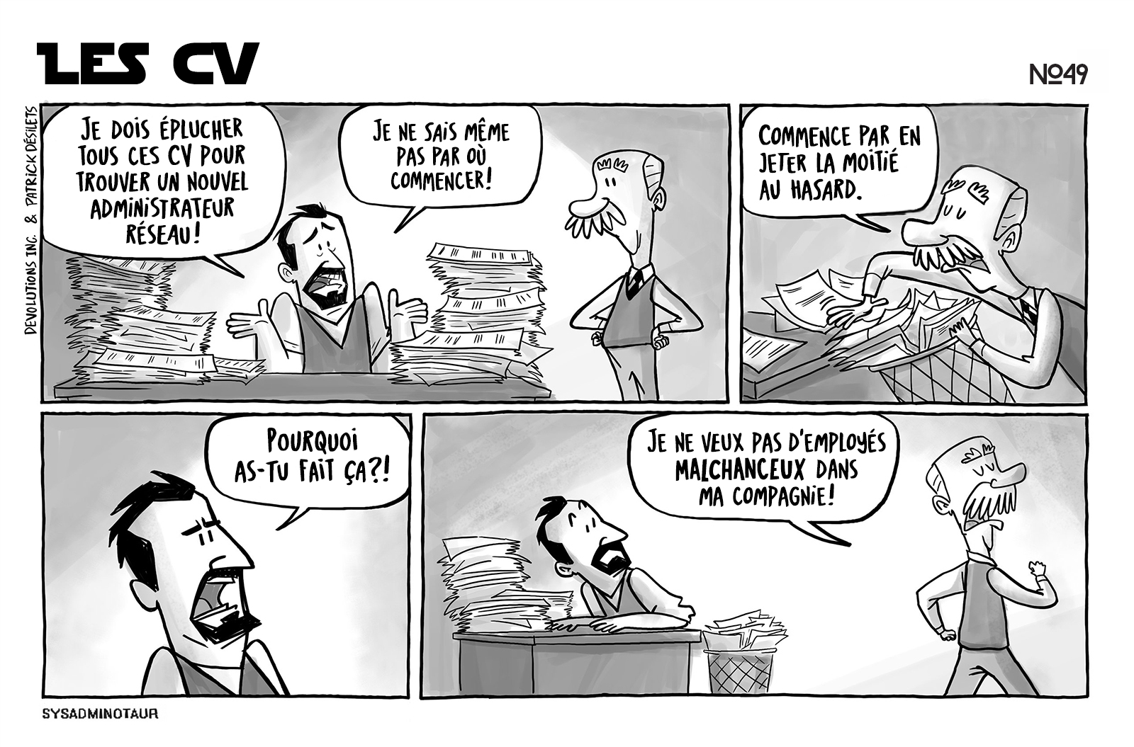 !!Sysadminotaur #49 : Les CV