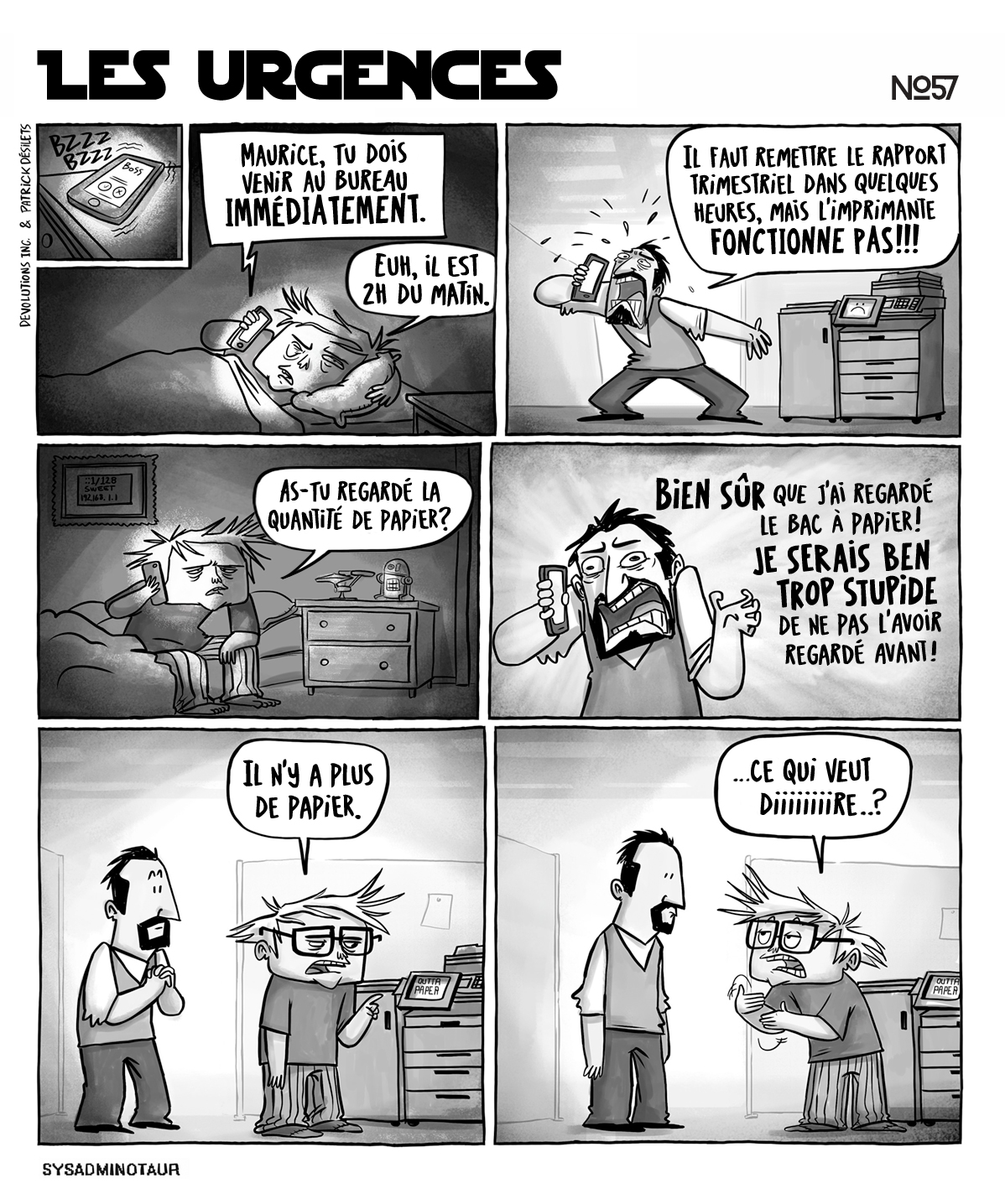 !!Sysadminotaur #57 : Les urgences