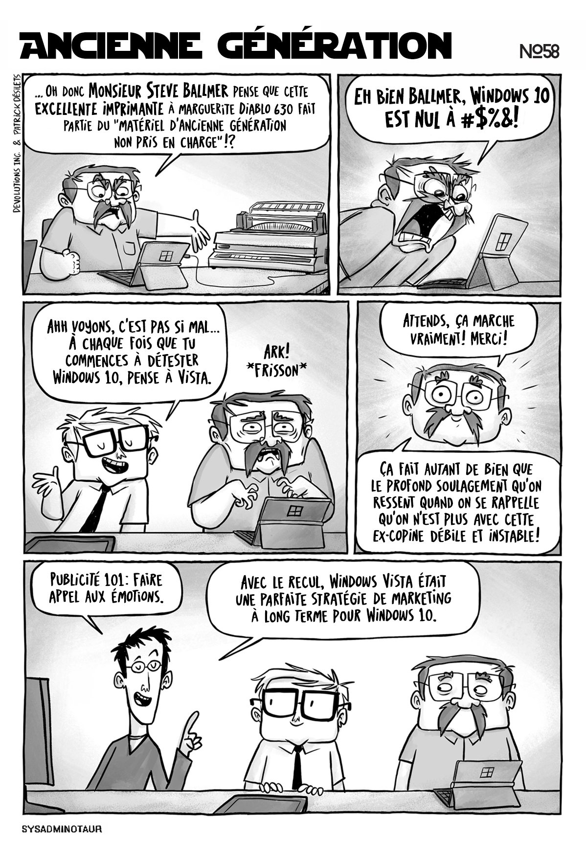 !!Sysadminotaur #58 : L’ancienne génération