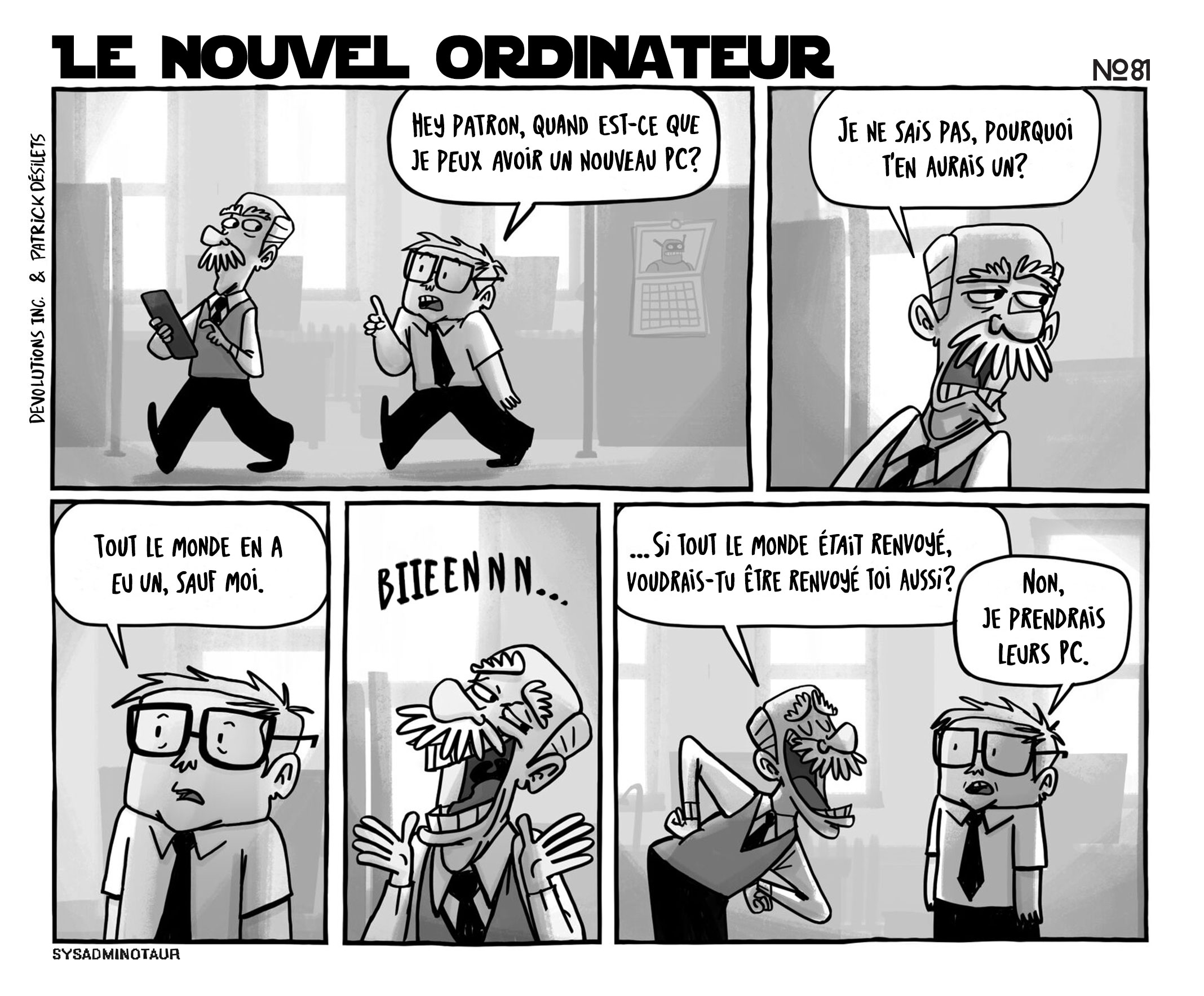 !!Sysadminotaur #81 : Le nouvel ordinateur