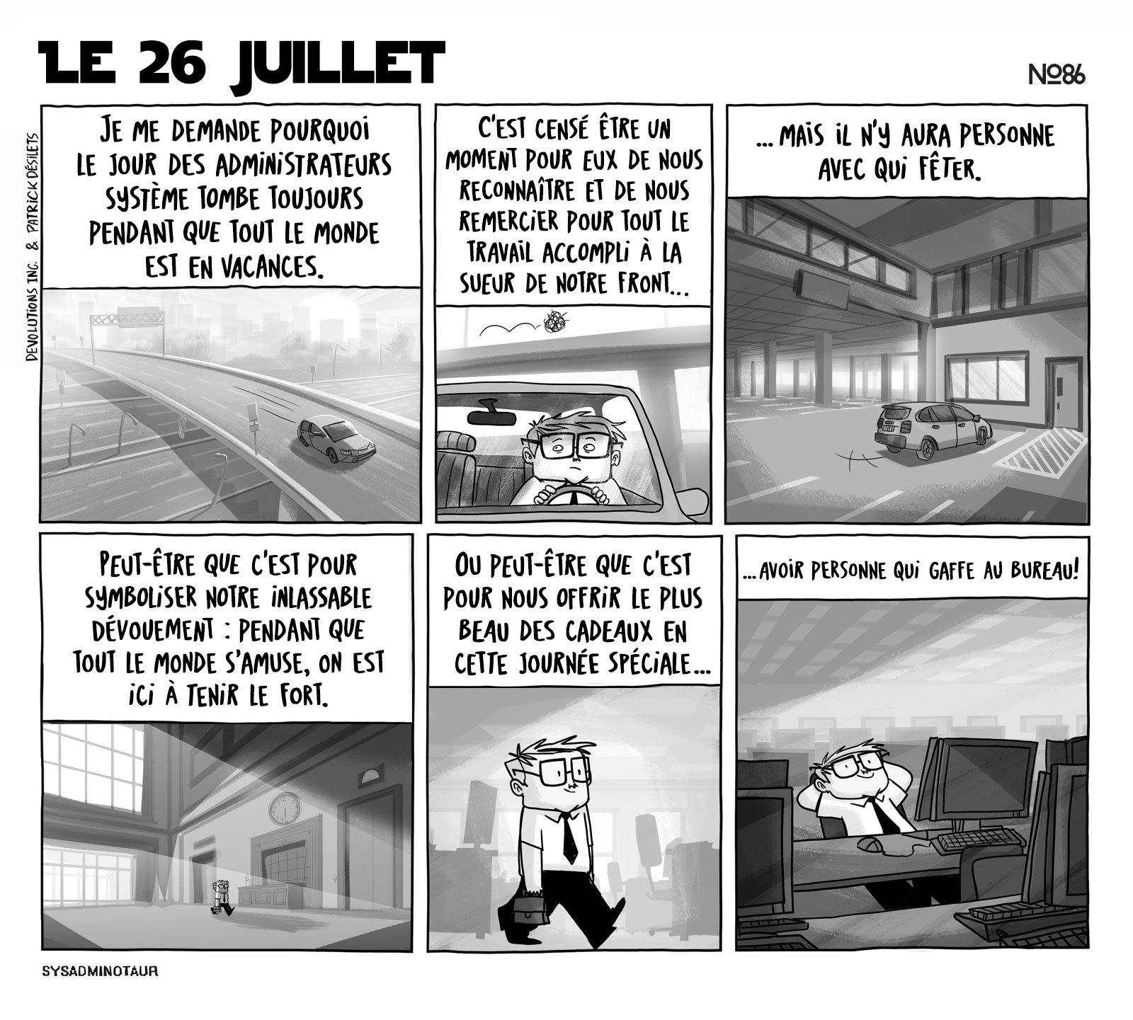 !!Sysadminotaur #86 : Le 26 juillet