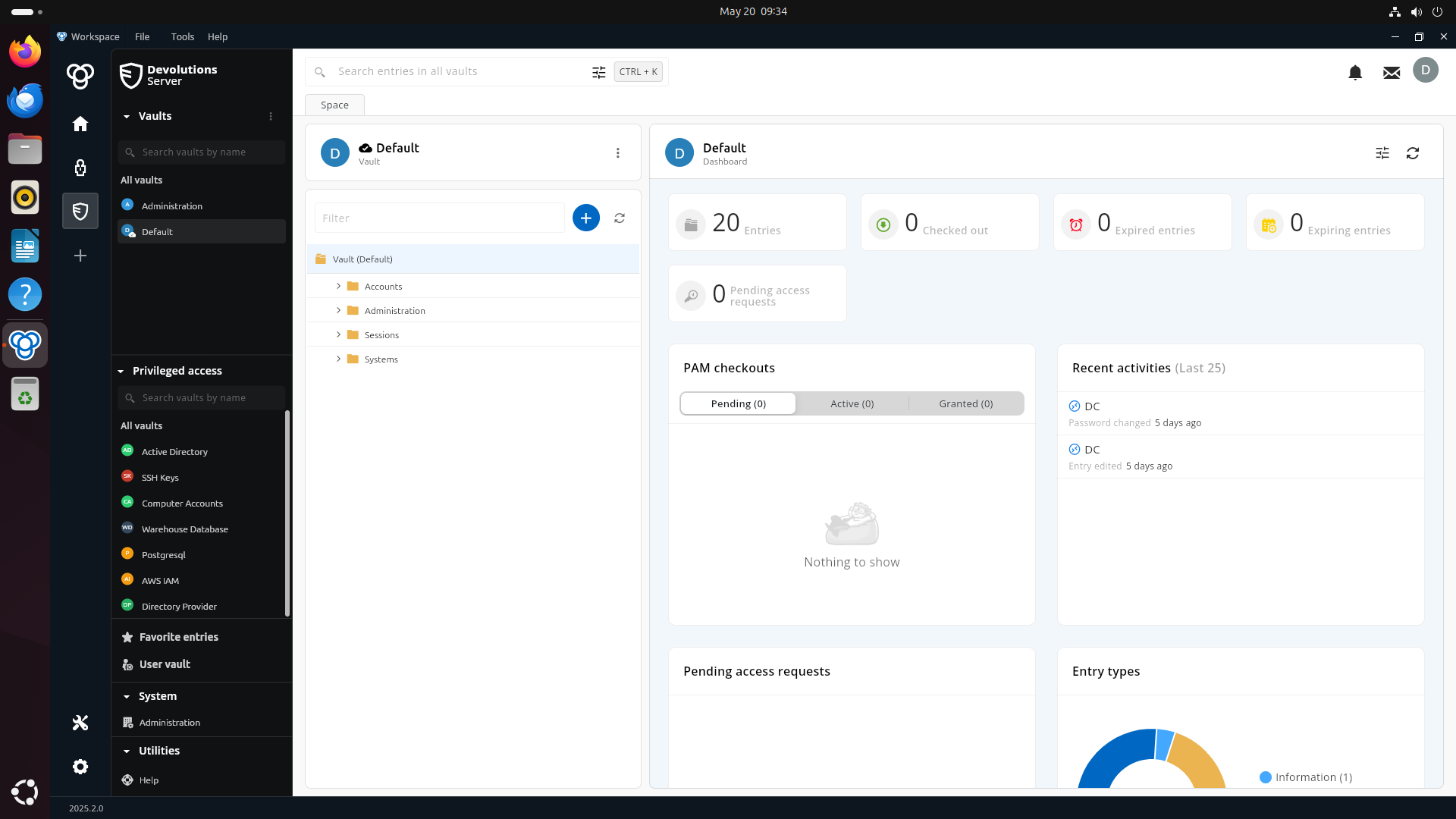 Workspace on Linux