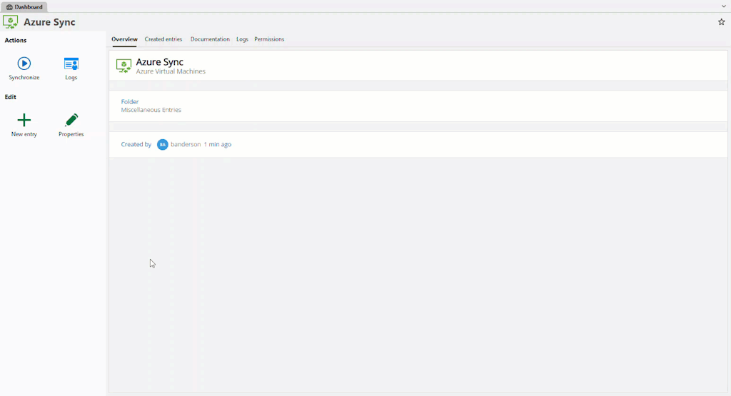 Importieren über den Azure VM-Synchronizer