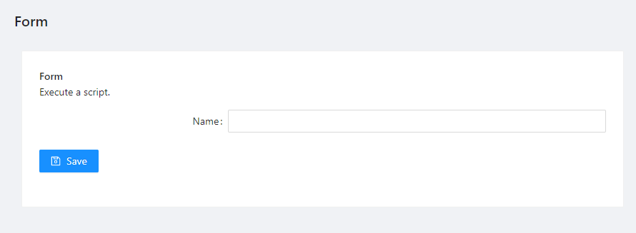 PowerShell Universal finished page showing a ready-to-use web form.