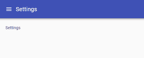 PowerShell Universal dashboard Settings page with the default hamburger menu.