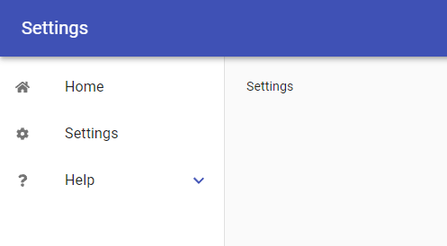 Universal Dashboard Settings page with permanent side navigation visible.