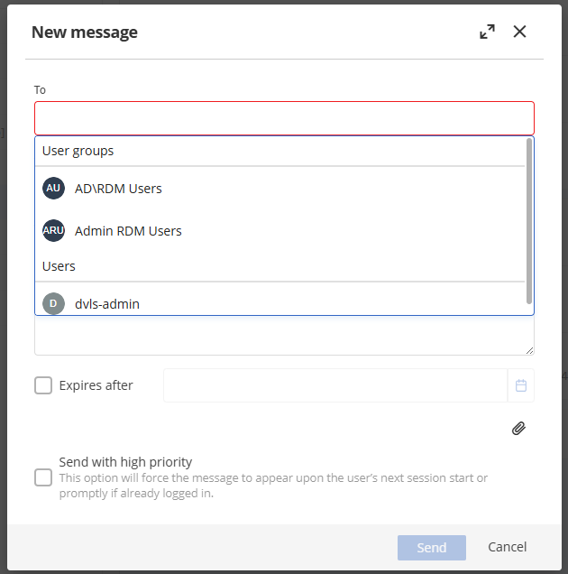Messaging user groups