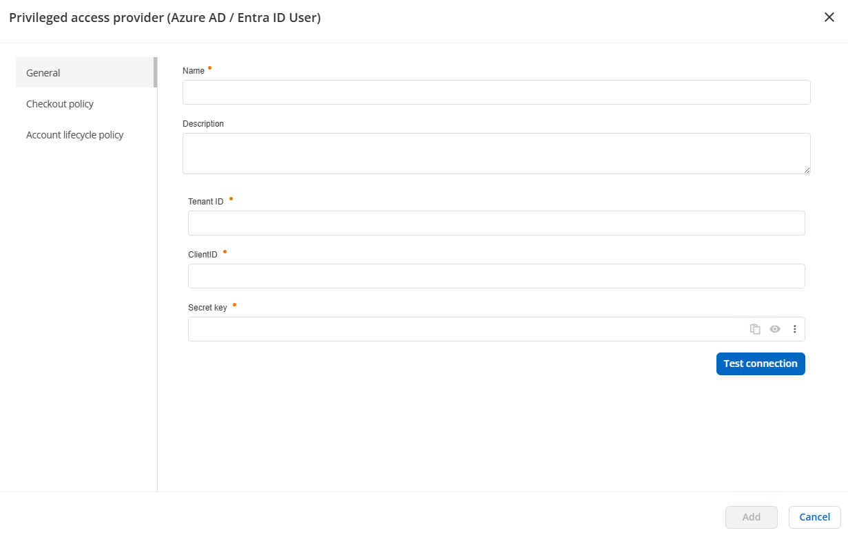 Hub Azure/Entra ID PAM provider configuration