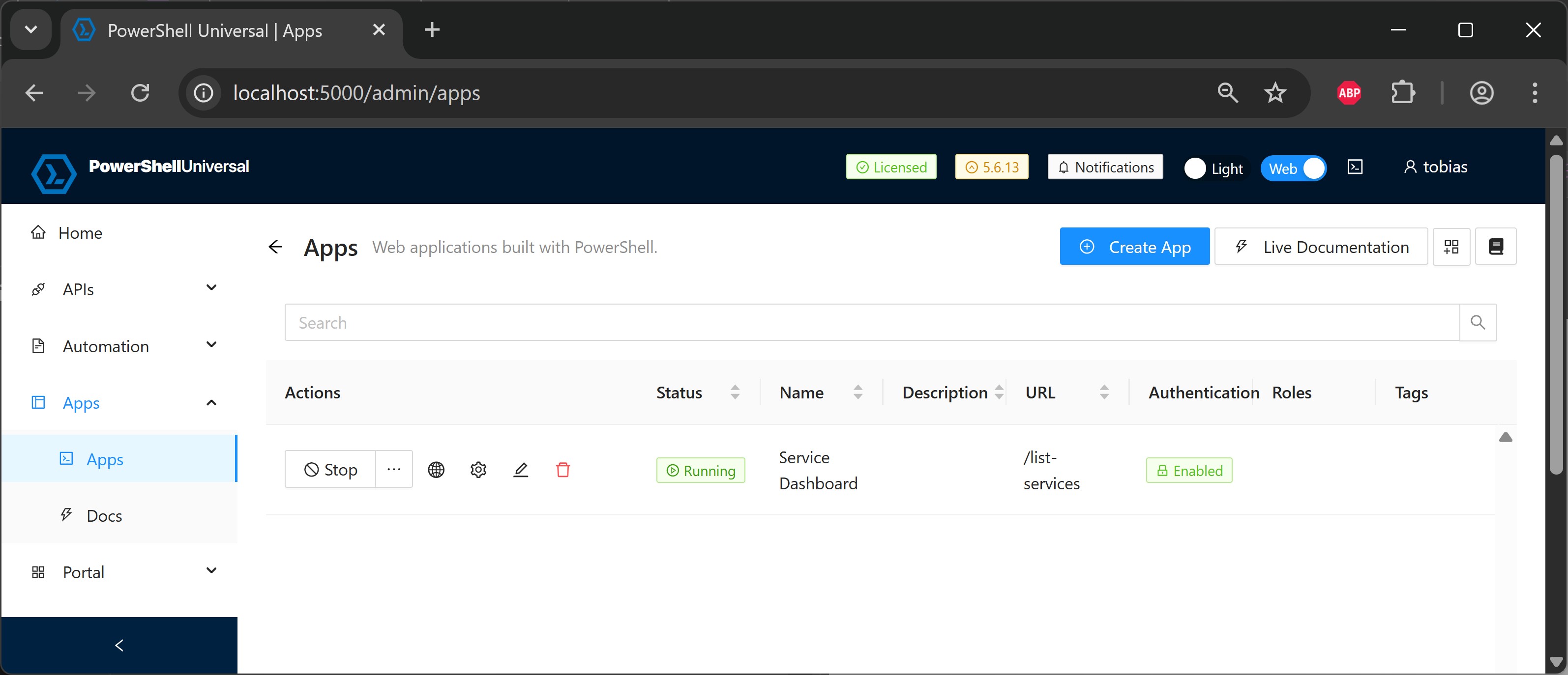 Créer application psu devolutions blogue
