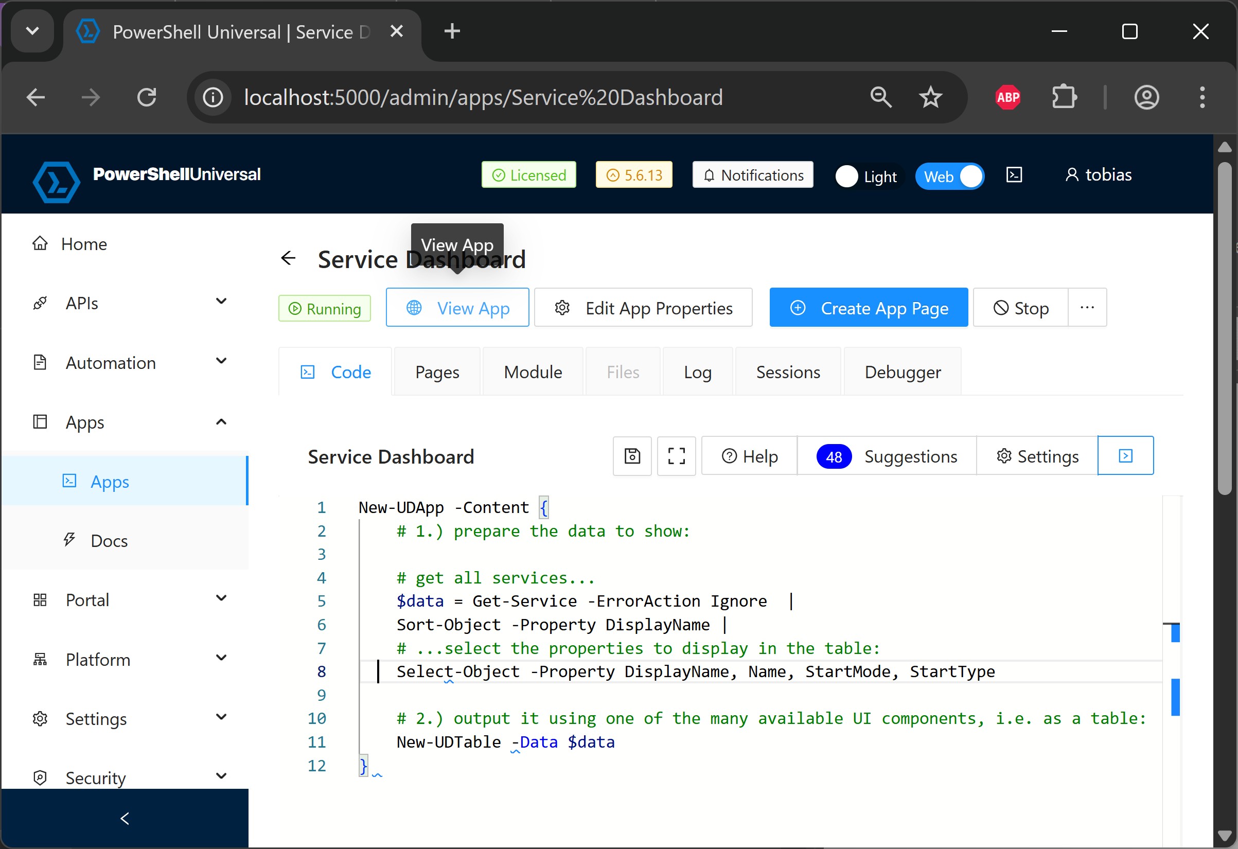 Afficher un tableau devolutions blogue psu